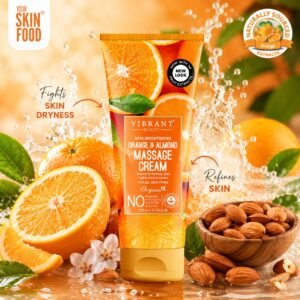 Vibrant Beauty Orange & Almond Massage Cream (200ml)
