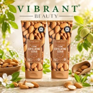 Vibrant Beauty Almond Exfoliating Scrub (200ml) Combo Pack