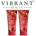 Vibrant Beauty Strawberry 3in1 Scrub-Mask-Wash (200ml) Combo Pack