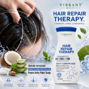 Vibrant Beauty Hair Repair Therapy Shampoo Anti Dandruff (Zinc P + Salicylic Acid) (400ml)