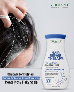 Vibrant Beauty Hair Repair Therapy Shampoo Anti Dandruff Zinc P + Salicylic Acid (400ml)