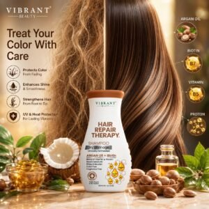 Vibrant Beauty Hair Repair Therapy Shampoo Dry Damage (Argan Oil + Biotin) (400ml)