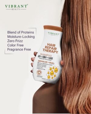 Vibrant Beauty Hair Repair Therapy Shampoo Dry Damage Argan Oil + Biotin (400ml)
