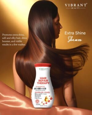 Vibrant Beauty Hair Repair Therapy Shampoo Extra Shine Jojoba Oil + Keratin (400ml)