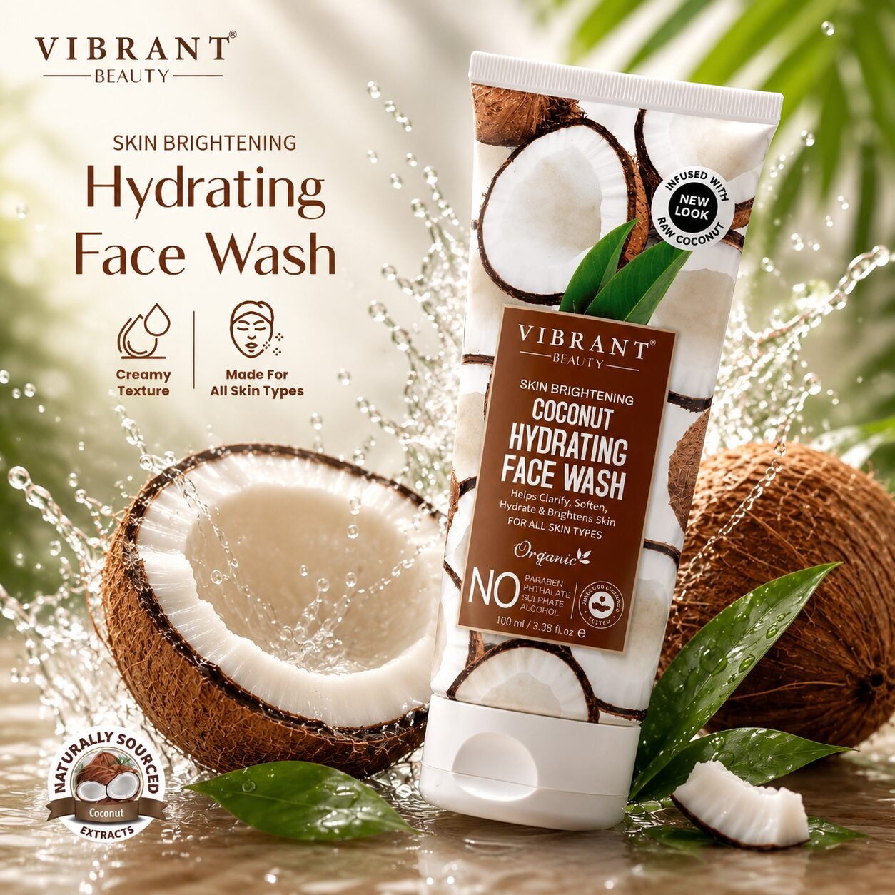 Vibrant Beauty Coconut Hydrating Face Wash (100ml)