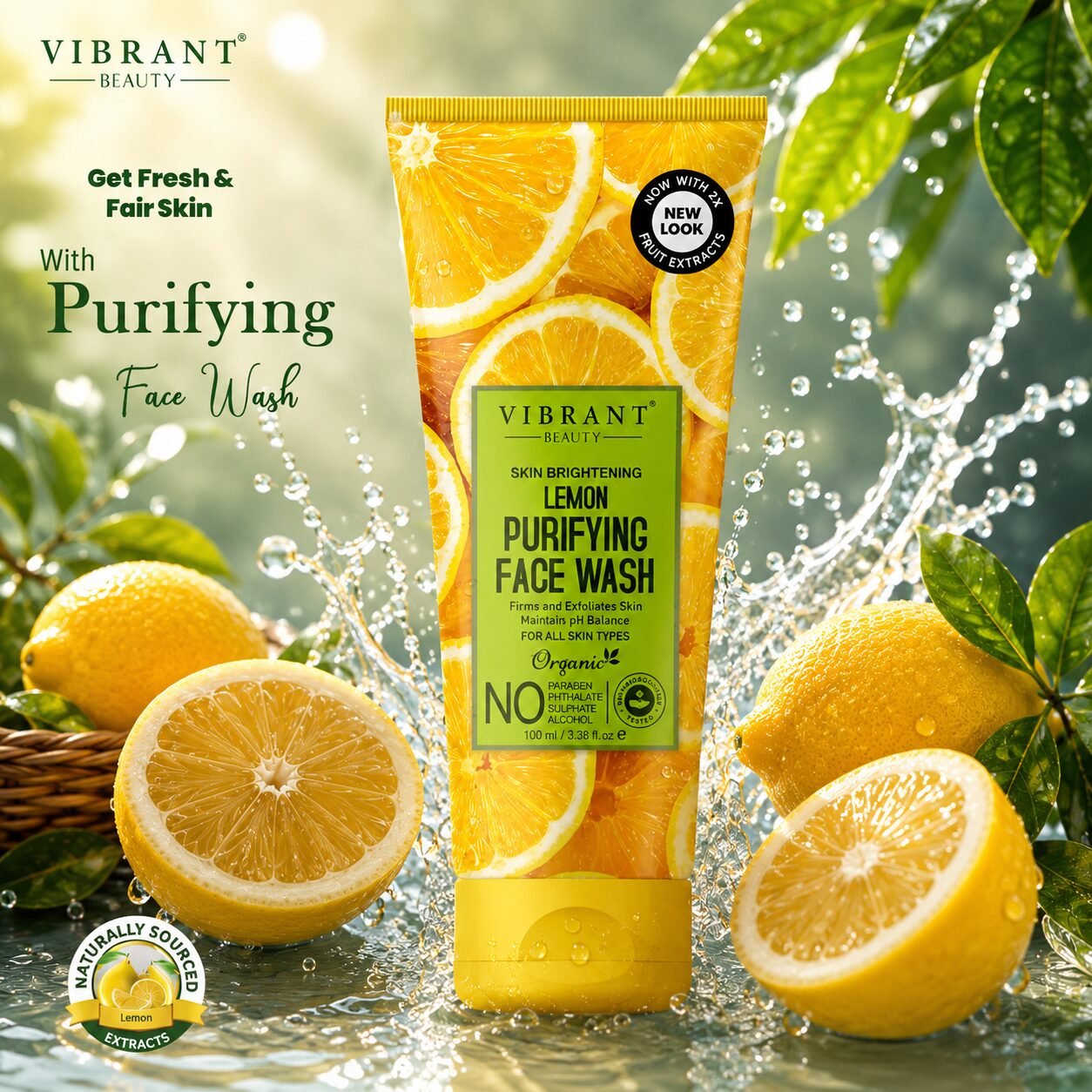 Vibrant Beauty Lemon Purifying Face Wash (100ml)